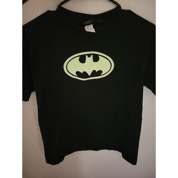 Vintage Batman t shirt YOUTH SIZE LARGE *Glow In The Dark * DC Comics 2003 - Picture 7 of 7